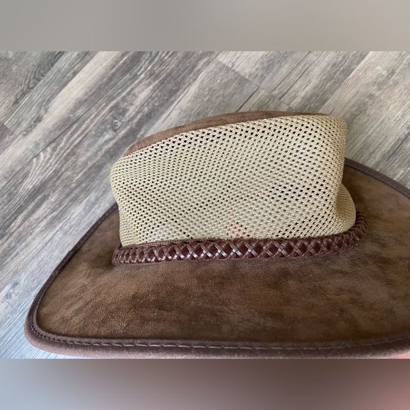 Monterey Bay Breeze Men’s Brown leather Hat Size M/L - Picture 7 of 8